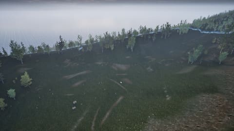 The coast seen from high above
