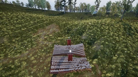 A legion holding ground near the lake